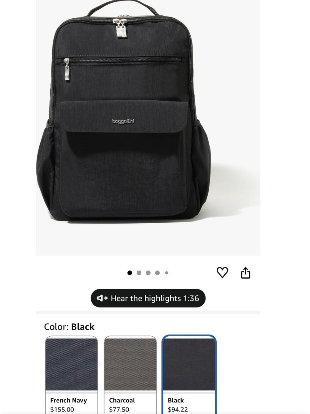 Baggalini Laptop Backpack